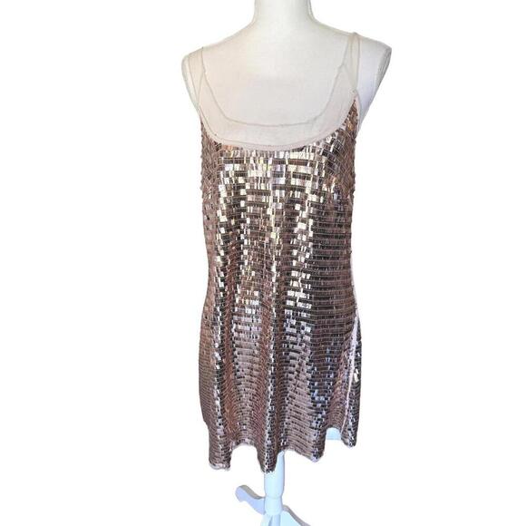NWT Free People Sequin Dress with Sheer Straps, Large - Picture 1 of 6